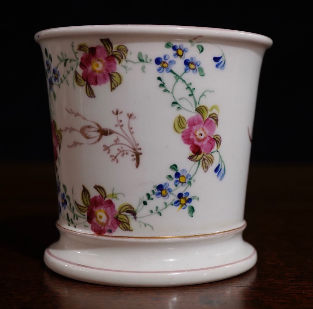 English porcelain mug, briar rose, c. 1830 Moorabool Antiques Galleries