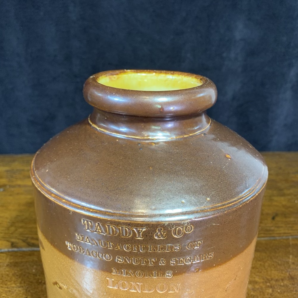 Early Doulton Lambeth stoneware jar, TADDY & Co, c. 1860 Moorabool