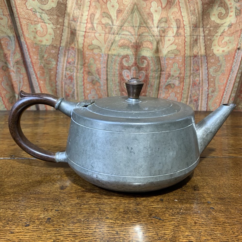 miniature pewter tea set