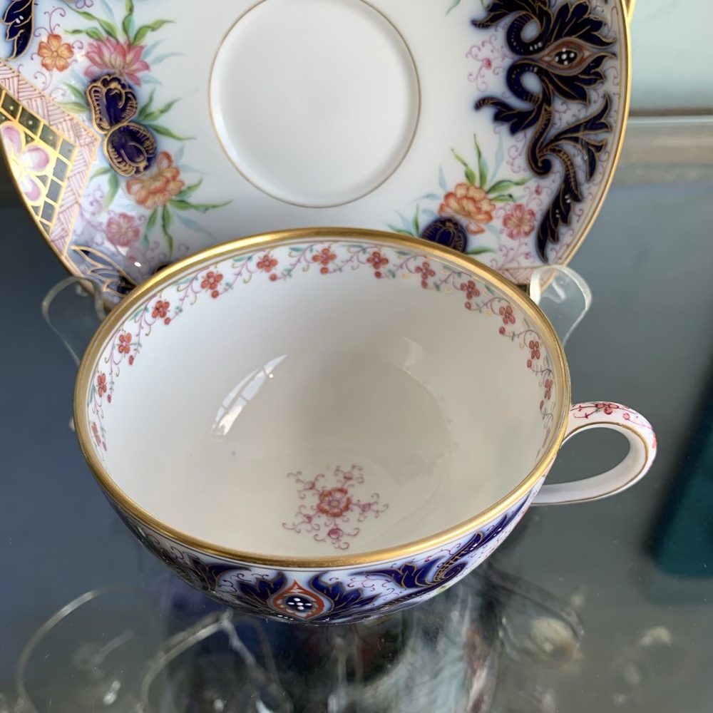 Pirkenhammer porcelain 2 cups, saucer & plate, hand painted oriental ...