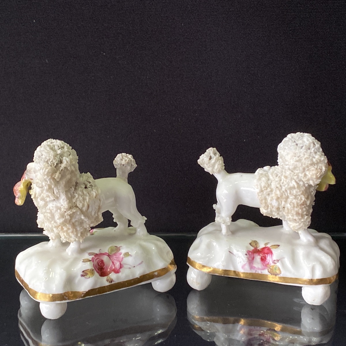 vintage porcelain poodles