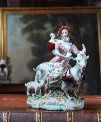 Derby figure of the 'Welch Tailor's Wife', c. 1785