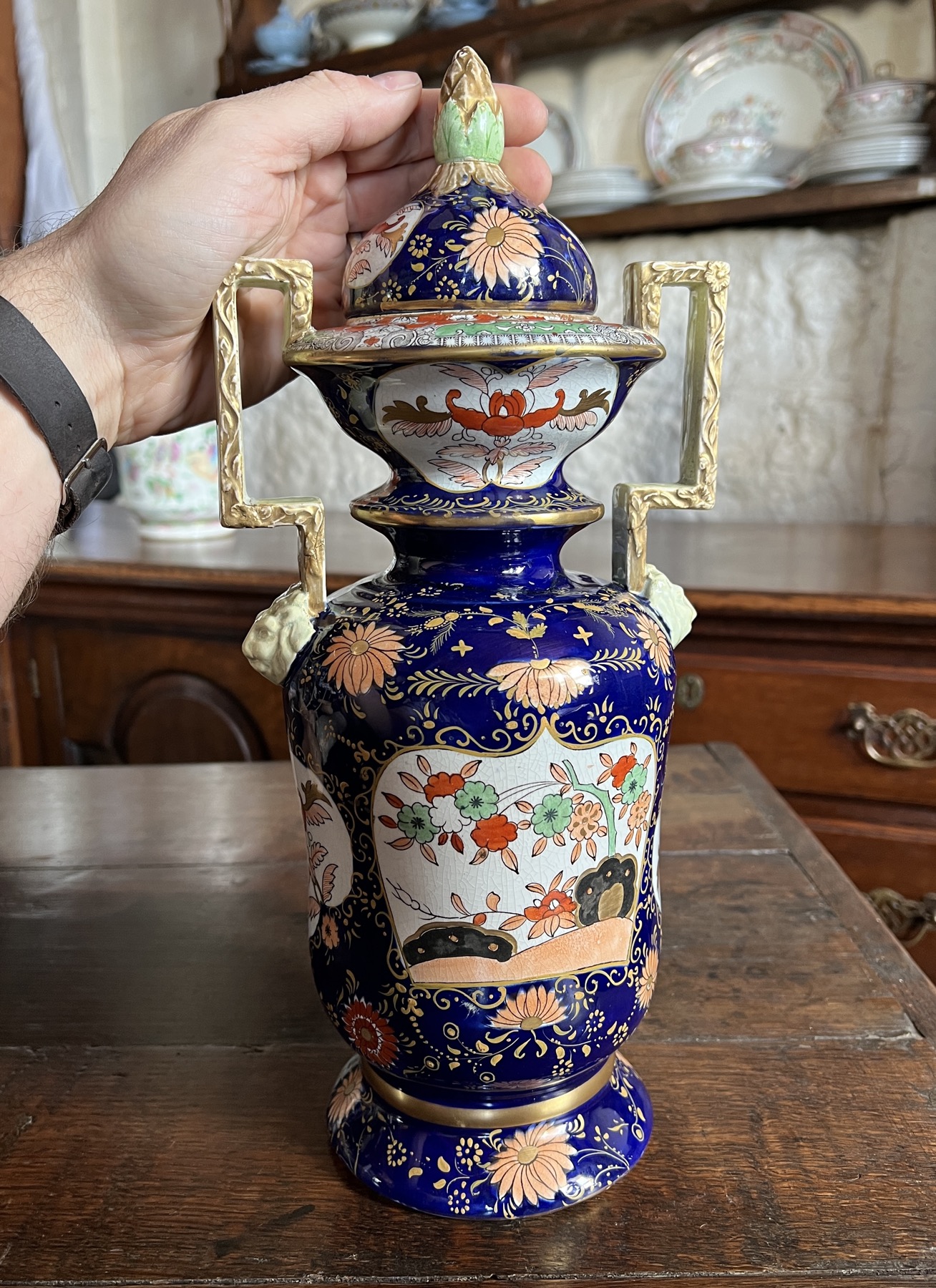 Large Mason's Ironstone vase, c. 1820