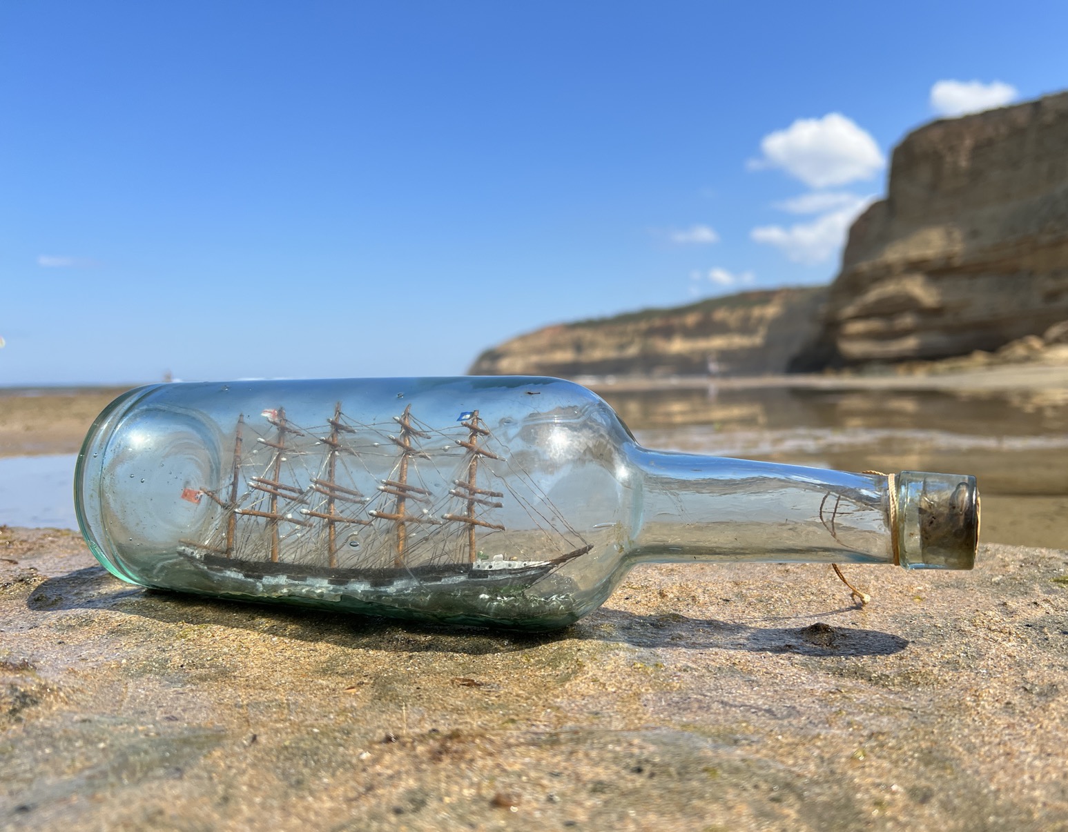 Antique Clipper Ship in a Bottle