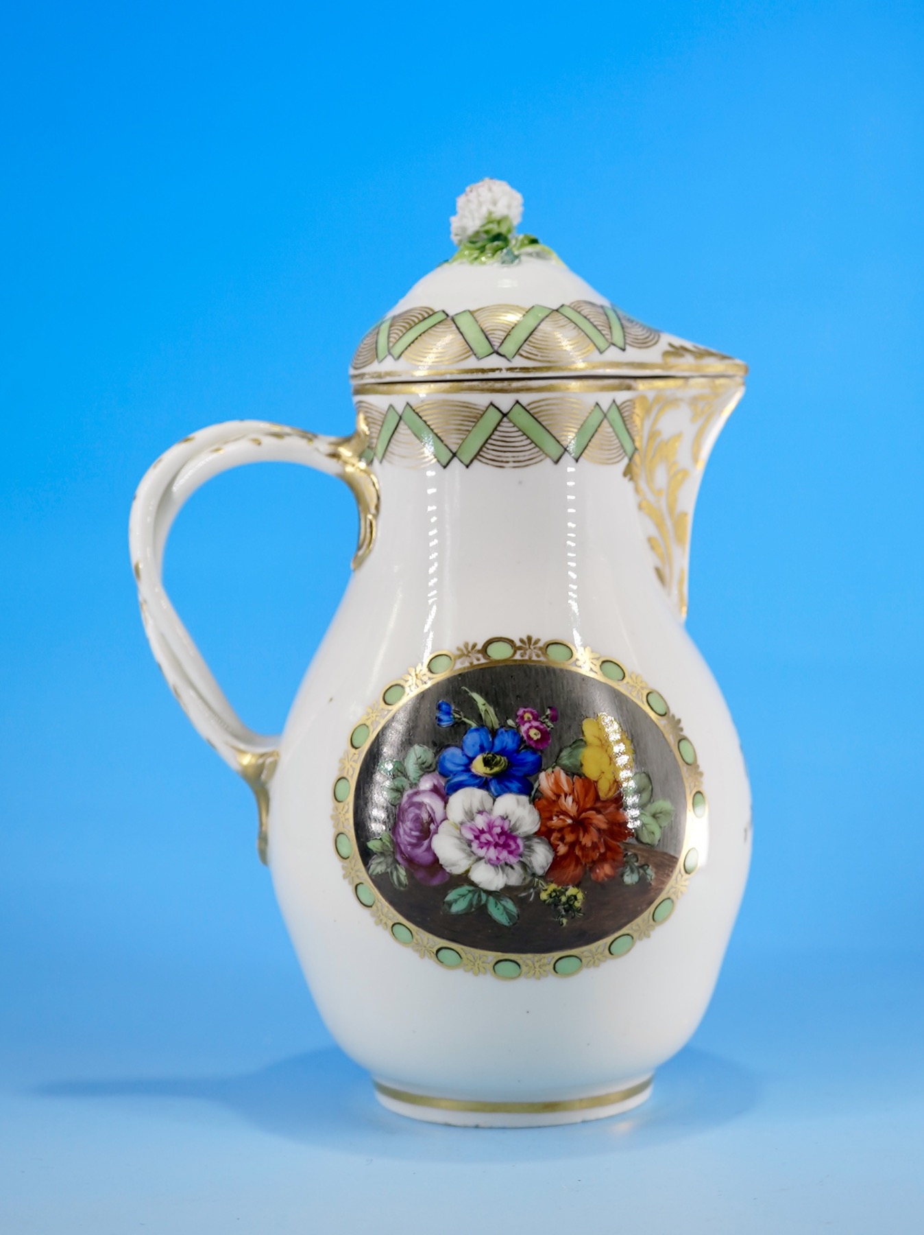 Vienna Coffeepot, flowers, c. 1780