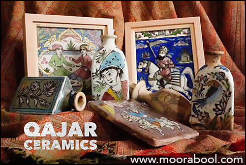 Qajar Ceramics for sale, 19th century Iran