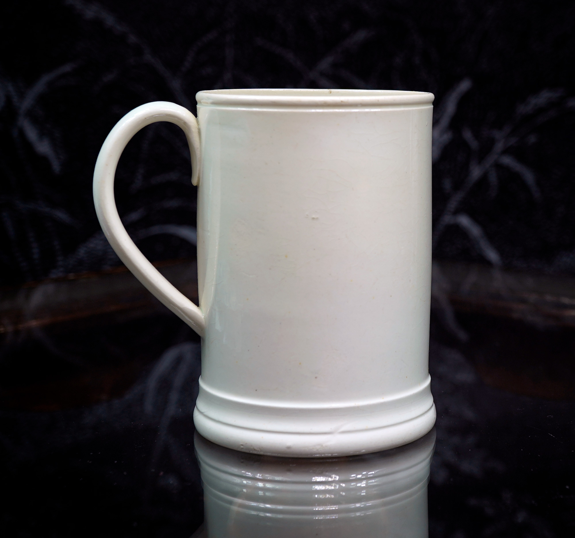 Rare creamware tankard, C. 1780