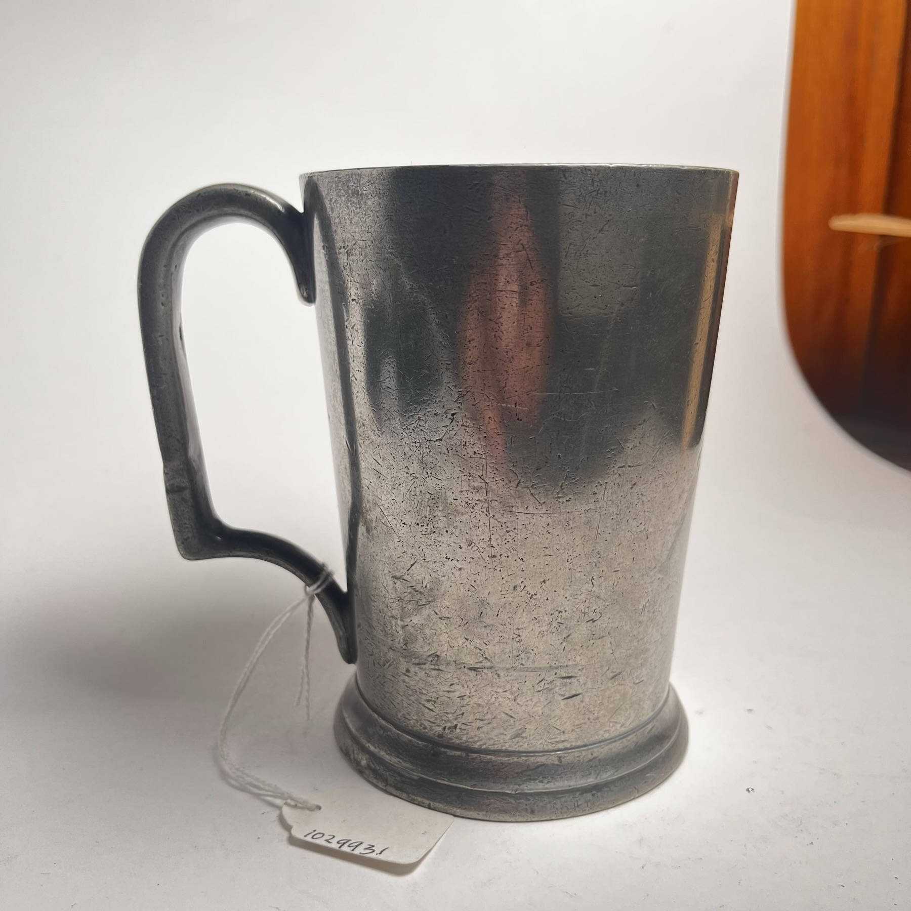 Heavy quality Pewter pub tankard, c.1890