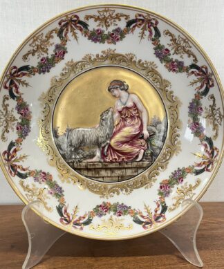 Naples style Italian porcelain cabinet dish, c.1880