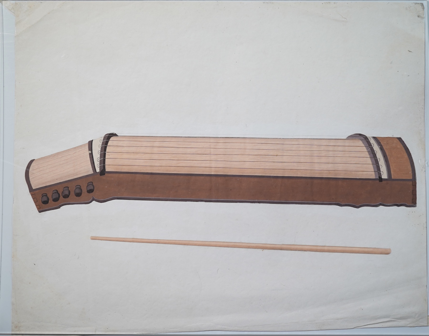 Chinese Qing Dynasty Musical Instruments Painting