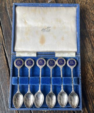 Set of 6 teaspoon 'Australian General Electric' 25 year anniversary spoons, 1921.