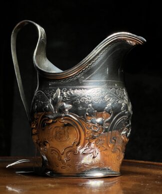 Sterling Silver flower embossed jug 1801