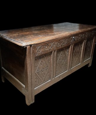 Oak coffer with arcaded front, c. 1700