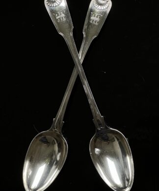 Large Georgian Sterling Silver Stuffing Spoons at Moorabool Antiques