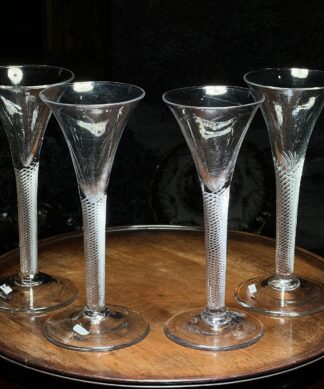 Georgian Airtwist Wine Glasses at Moorabool Antiques, Geelong, Australia