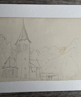 Pencil Sketch by Frederick Bennett - Church 1872