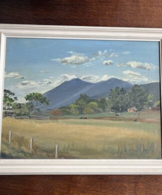 Oil painting , Australian landscape, M. V. Buchanan 1960