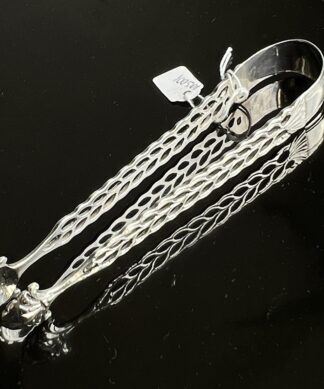 William Homer silver sugar tongs, c.1740