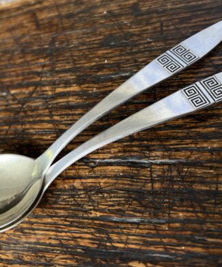 Pair of Russian Silver .916  Caviar Spoons, gilt bowls C. 1970