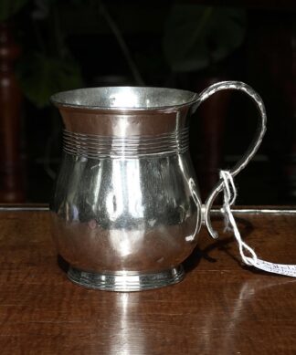 Sterling silver christening mug, Sheffield 1920