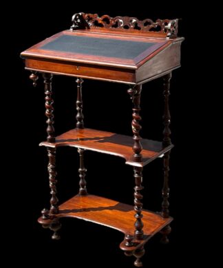 Anglo-Indian + Australian whatnot desk, teak & cedar, c. 1870