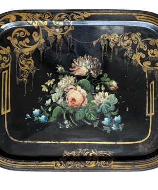 French Toleware Tray. "63 Ctres. / VALENTIN HEBERT / A ROUEN"