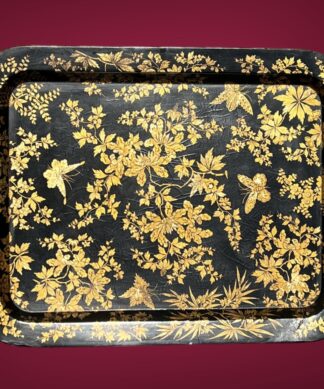 A Black Lacquer Tray by Henry Clay of Covent Garden, Japanner to His Majesty George III