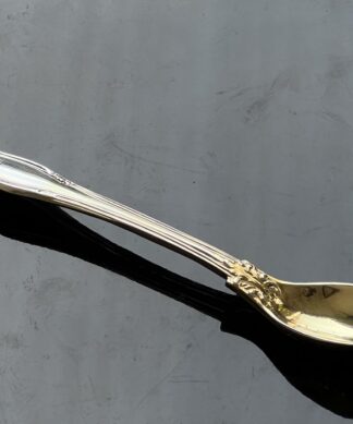 Macintosh Clan, Bateman Sterling Silver mustard spoon,  Shell & Husk, London 1839