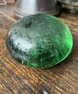 Georgian Green glass 'dump' doorstop/paperweight, 19th C