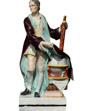 Sir Isaac Newton, Leeds Pottery Marked Figure c.1790 at Moorabool Antiques, Geelong