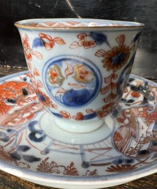 Chinese Export Imari beaker & saucer, VOC provenance, c.1750