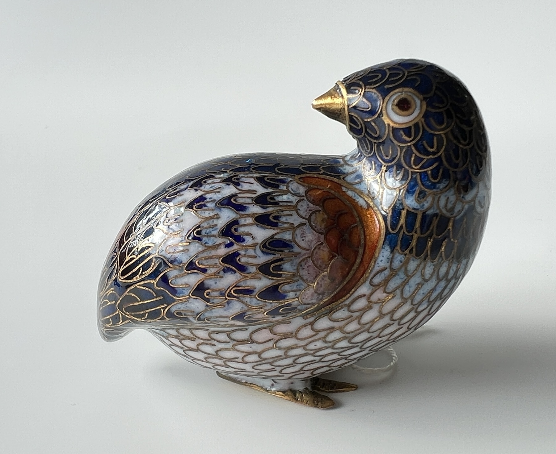 Antique Japanese Cloisonné Quail