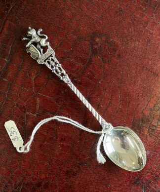 Swiss silver souvenir spoon, ZURICH with lion, c. 1900