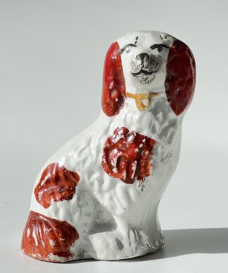 Small Staffordshire spaniel, red spotted, c. 1870