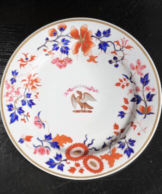 Flight Barr Barr Worcester Eagle Armorial plate, Shank or Forbes family, 'SPERO' c. 1820