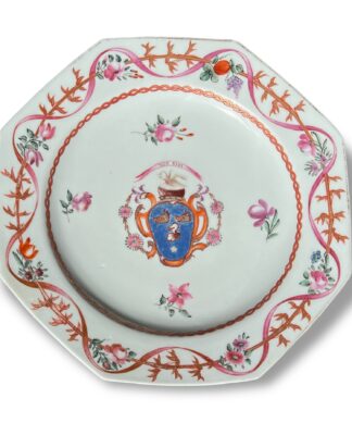 English replacement plate for a Chinese service, arms of Cullen, attr. Miles Mason c.1805