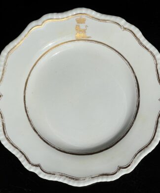 Coalport plate from a service for George Henry Fitzroy, Duke of Grafton, c. 1825