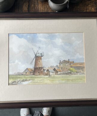 Watercolour -  Cley Mill, Norfolk, by Tony Cowlishaw 1992