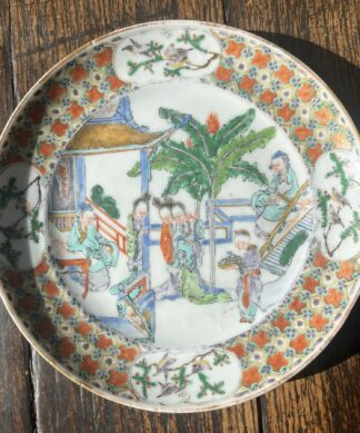 Chinese export plate, 'Western Chamber' scene, Qianglong period c.1780