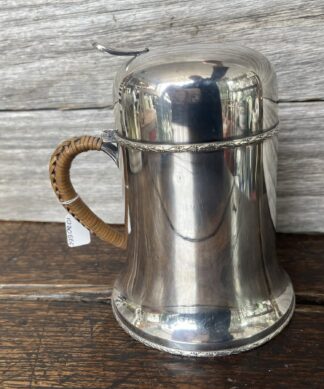 Silverplate covered tankard, hot milk jug, c. 1900