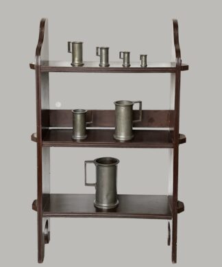 7 French pewter measures, straight form, 19th century