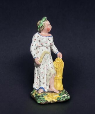 Strasbourg tinglaze faience figure of 'Summer', c.1780