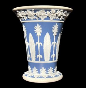 CLEWS marked Jasperware vase at Moorabool Antiques