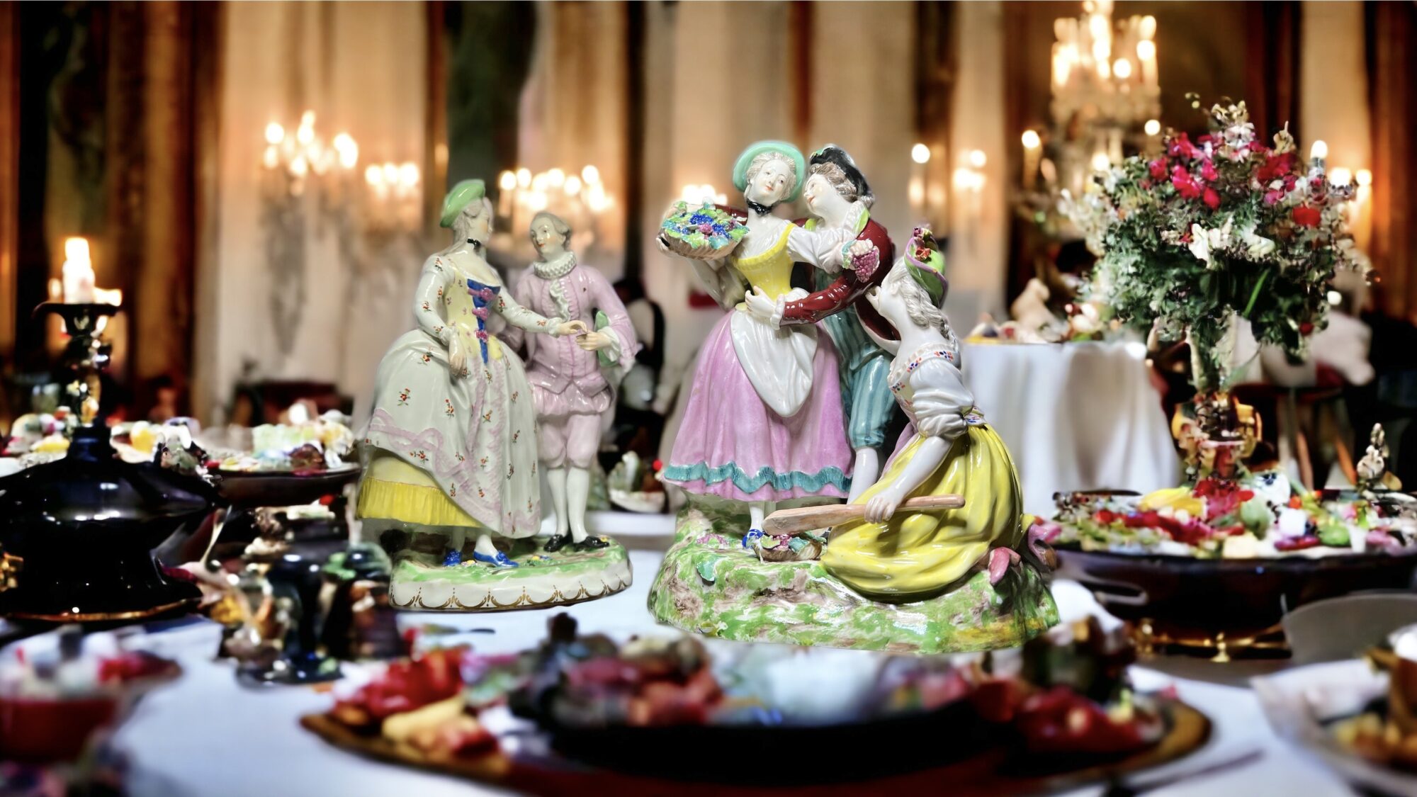 18th century Viennese Table Figures in use