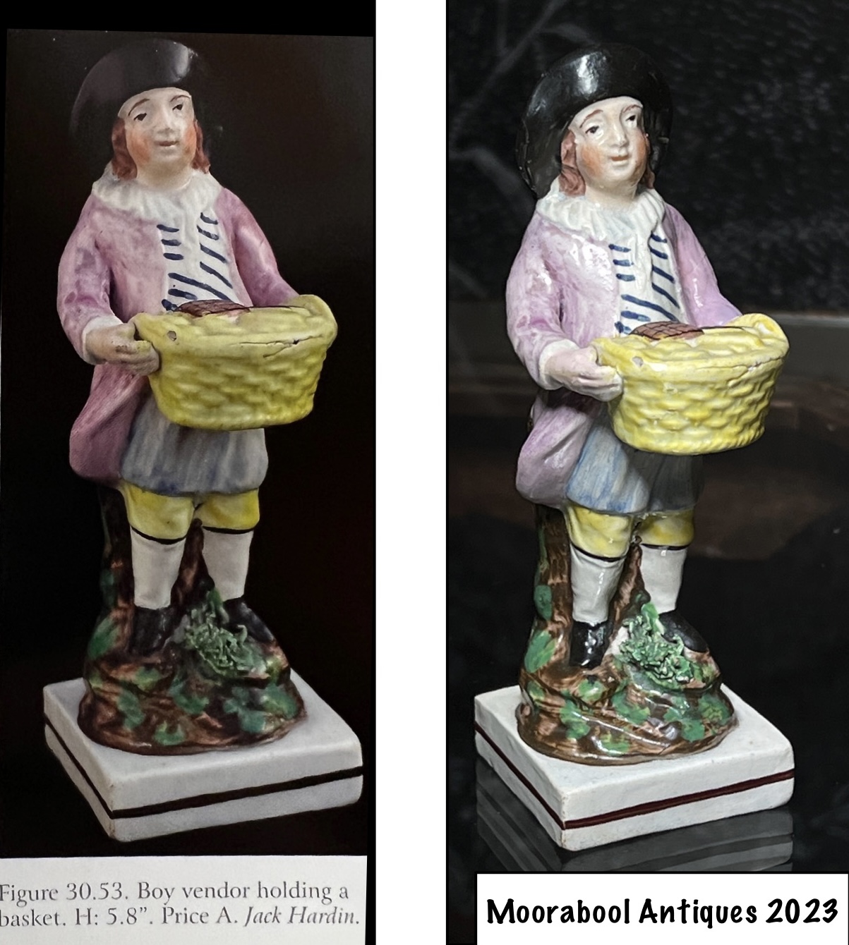 Spot the Difference! Early Staffordshire 'Sweetmeat seller' 