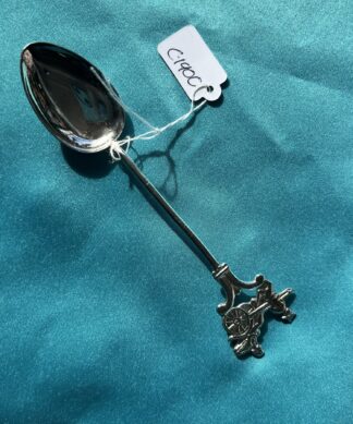 Chinese silver spoon with rickshaw on handle C.1900