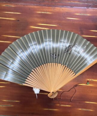 Japanese paper fan, wooden sticks, C.1900