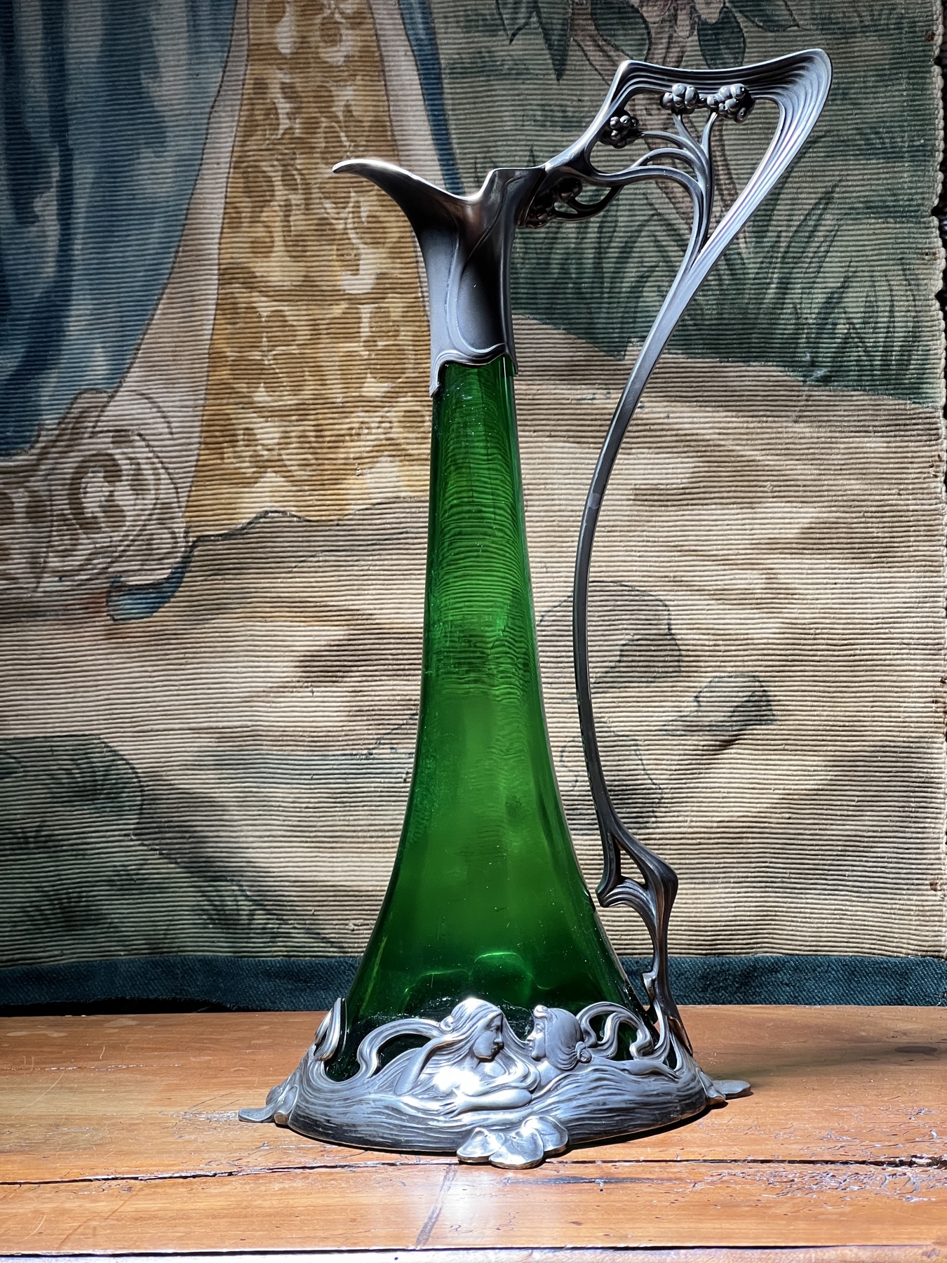 WMF Art Nouveau waternymph claret jug, circa 1900