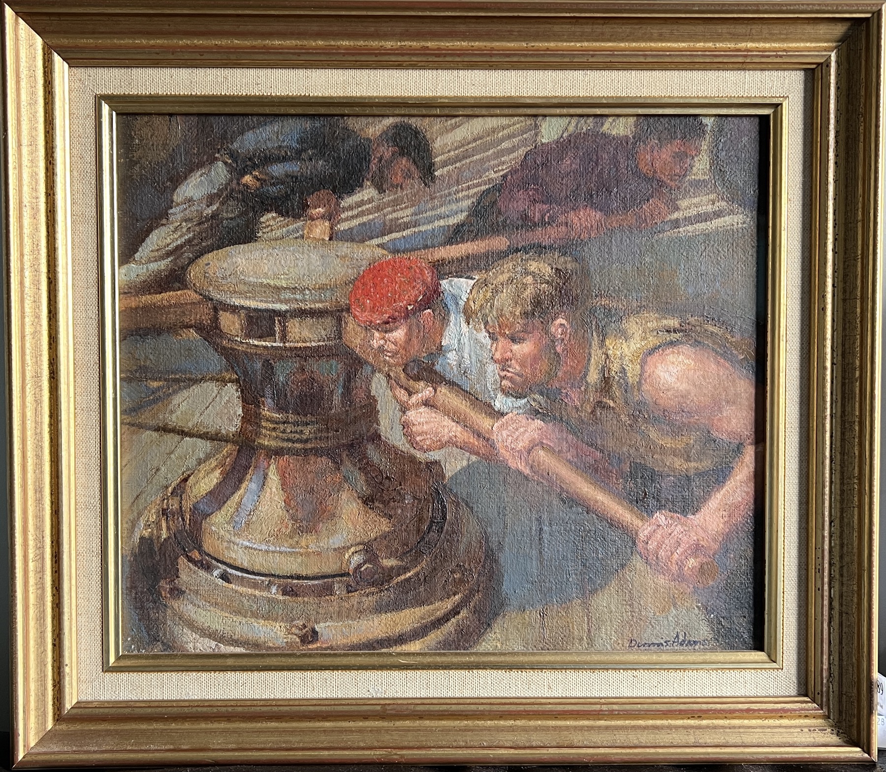 Dennis Adams oil painting - Raising the Anchor