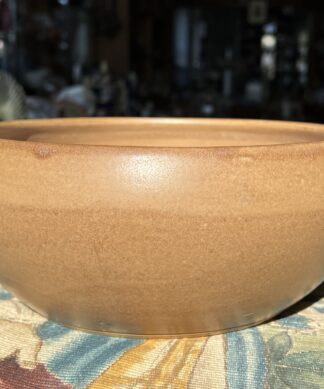 Lovatt - Langley Pottery bowl, simple form with mocha glaze, c.1925